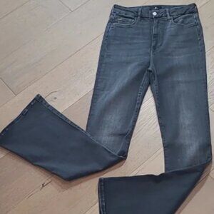 7 For All Mankind Jeans Women's sz 31 Black Ultra High Skinny Boot Denim